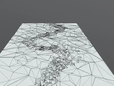 Ground Crack Escape 02 3D model