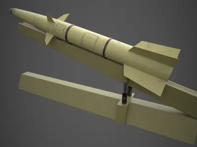 missile Low-poly 3D model purchase