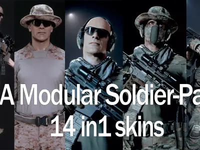 Soldier-Pack Low-poly 3D model