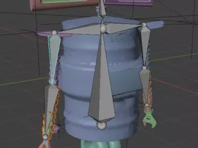 Sad Robot Low-poly 3D model