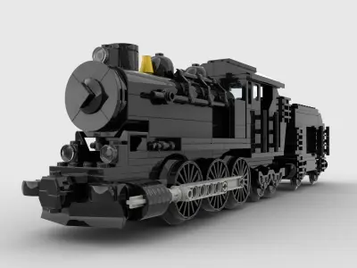 MOC Large Locomotive Motorized 3D model