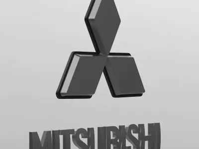 mitsubishi logo 3D model