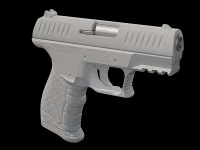Walther CCP M2 380 Angle Blue Low-poly 3D model