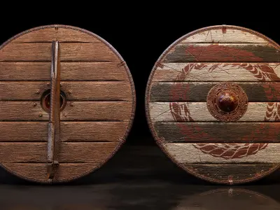 Viking Shield 3D model shop