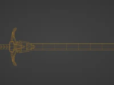 Anime Medieval Fantasy Sword  Low-poly 3D model