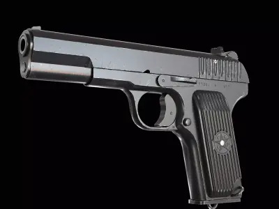 TT 33 Tokarev pistol Low-poly 3D model purchase