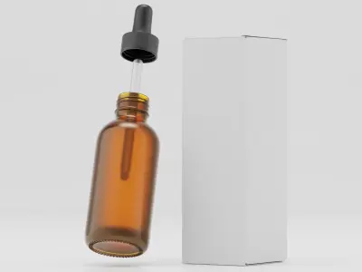 Dropper Bottle With Box 3D model