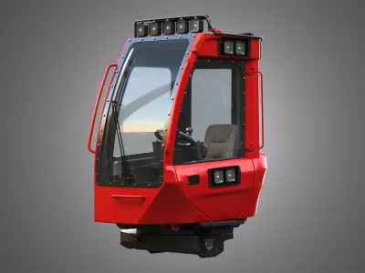 Driving Cabin -  Forestry Harvester Machine 3D model
