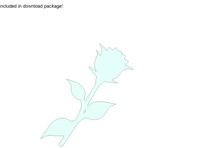 Elegant Rose Mold for Resin Concrete and More 3D model