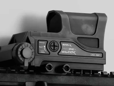 Wilcox Boss XE Reflex Sight Low-poly 3D model