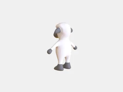 High-Quality 3D Cute Sheep for Games Low-poly 3D model