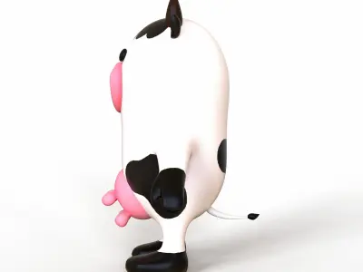 Cow stylized Low-poly 3D model