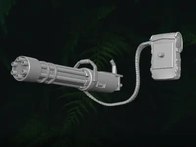 Minigun Kit 3D printable files for action figures 3D print model