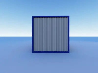 Container shipping on sky Low-poly 3D model