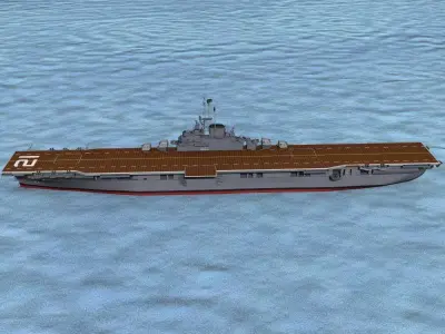 Ticonderoga Class Carrier CV-21 USS Boxer 3D model