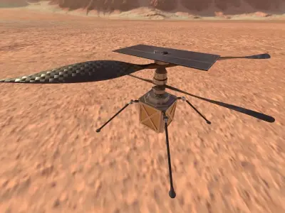 Concept mars rover helicopter 3D model