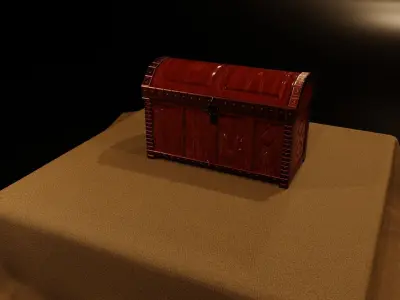 Chest and coffer pack Free low-poly 3D model