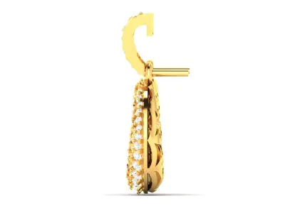 Women Diamond Earring 3D print model
