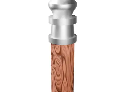 Fantastic War Sword Low-poly 3D model