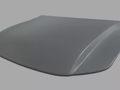 Car Bonnet 08 Low-poly 3D model