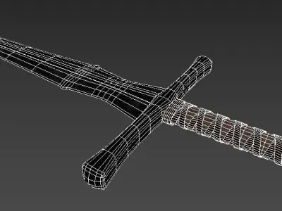 Longsword sword Low-poly 3D model buy