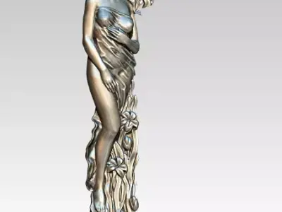 Girl Woman Venera statue pendant relife 3D print model