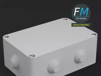 Rectangular junction box 2 3D model