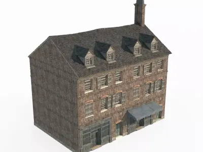 18th century architecture urban buildings 3D model