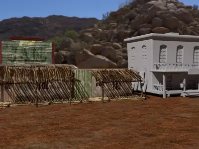 western Jail Low-poly 3D model