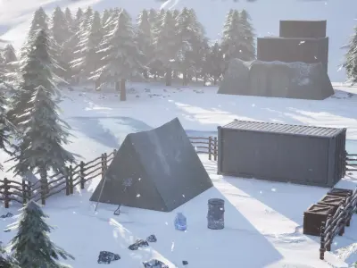 Snowy Outpost 3D model