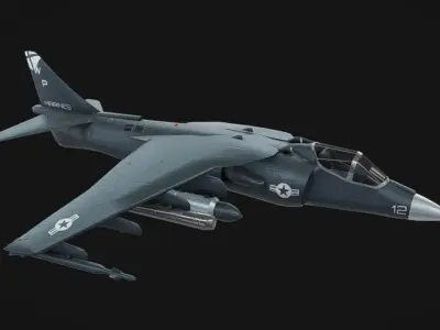 Av-8b Harrier Low-poly 3D model
