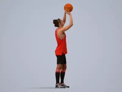 00506Beatrice003 - Adult Caucasian woman exercising in athletic 3D model