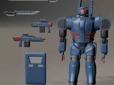 Mecha Armor 3D model