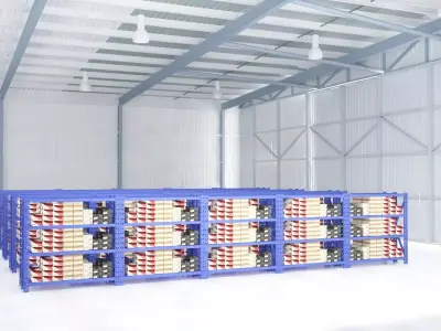 Warehouse 30 x 23 m 3D model