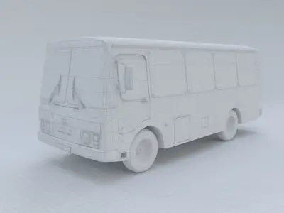 PAZ Bus - Low Poly Low-poly 3D model