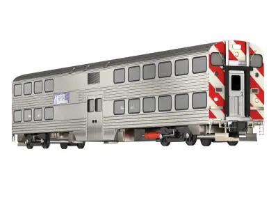 Metra Chicago train 3D model