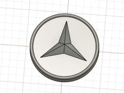 Mercedes Logo Free 3D print model
