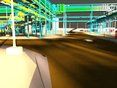 3D Model of Booster Compressor Station for Gas Condensate Fields 3D model