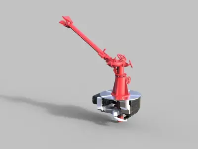 Fire extinguisher monitor 2-axis movable type B 25 3D print model