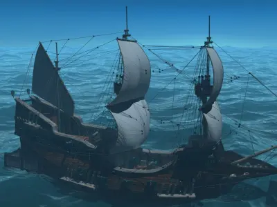 Detailed Ship Free 3D model