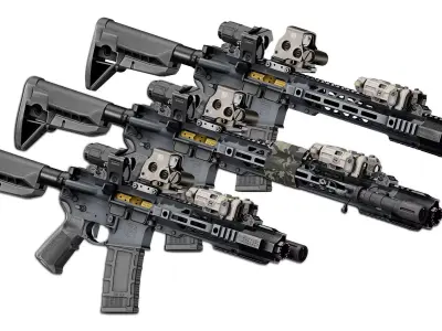 SAI GRY AR15 RIFLE Low-poly 3D model