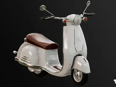 City Scooter - Rigged BP Controllable with Skins Low-poly 3D model