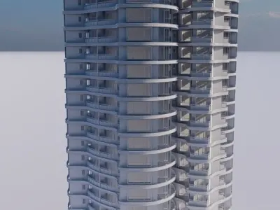 Highrise Building 01 3D model