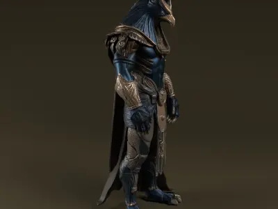 Horus Egyptian Deity Low-poly 3D model