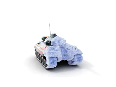 Colorful Futuristic Tank Model Pack Low-poly 3D model