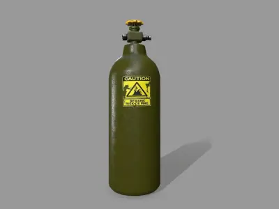 Propane Tank Low-poly 3D model 7