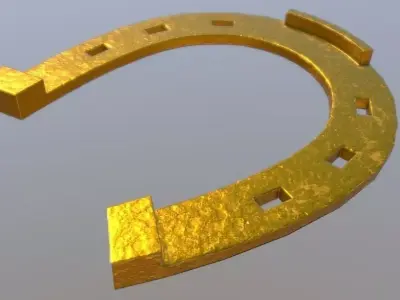 horseshoe gold Free low-poly 3D model