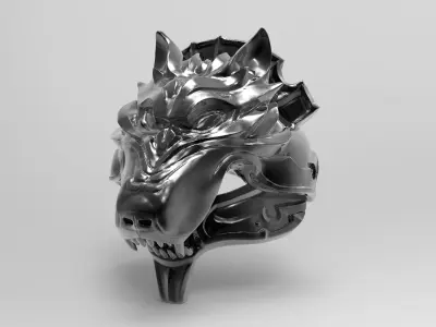 WOLF PAULDRON FOR 3D PRINTING 3D print model