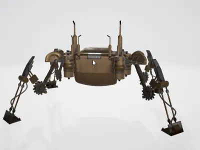 Steampunk land walker 3D model
