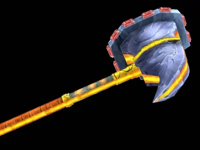 3d cartoon hammer Low-poly 3D model